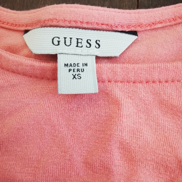 GUESS Pink Top with Cut Outs - Picture 2 of 5